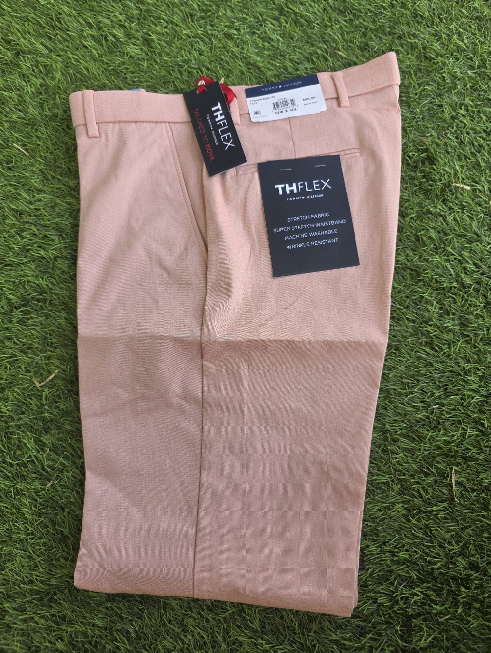 Tommy Hilfiger Men's THFLEX Dress Pants 36kx30 Coral NWT $95 MRSP Career - Picture 2 of 7